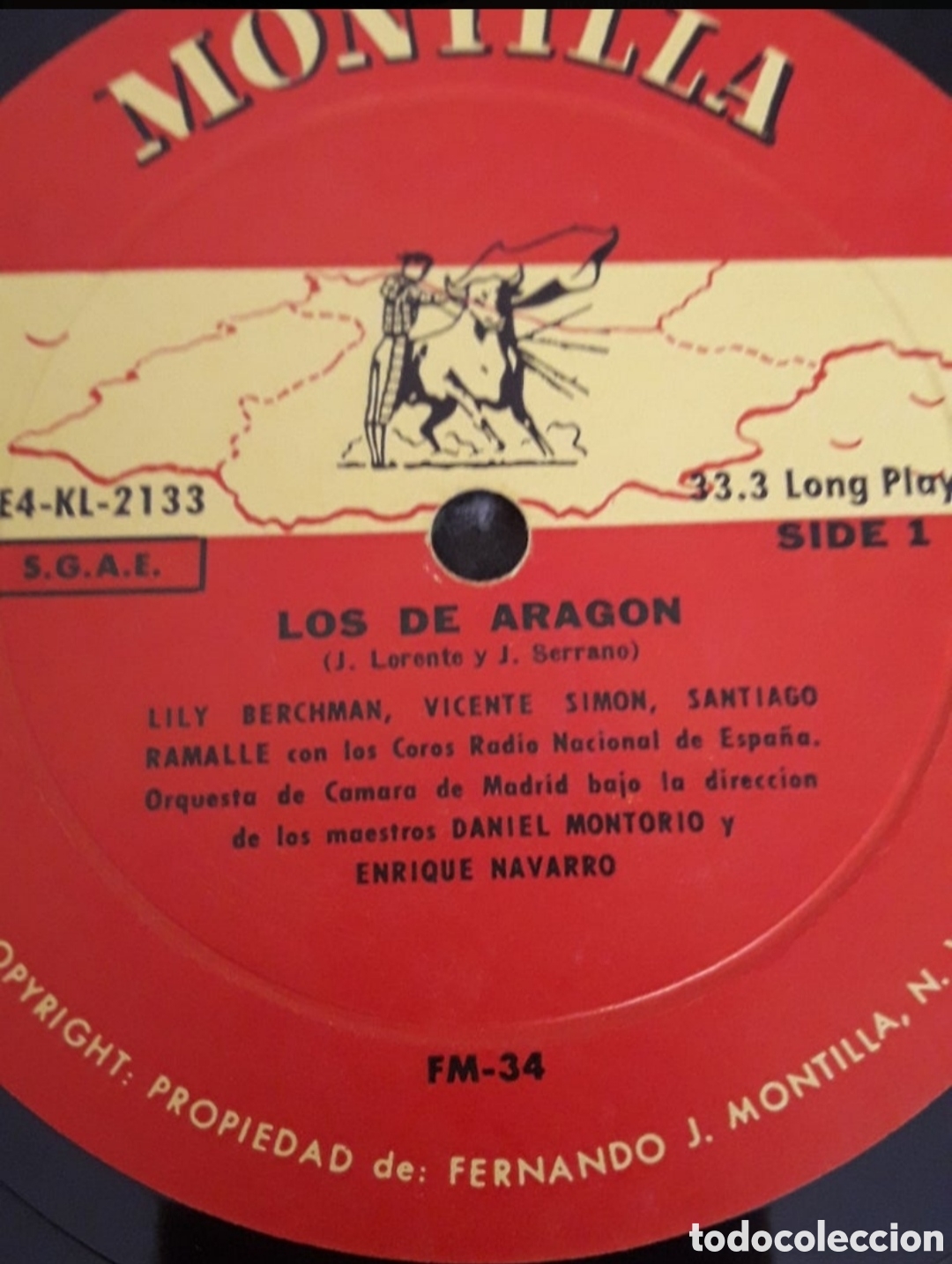 Discos de vinilo: Lp 10 &rdquo; J. Serrano,&nbsp;J.J. Lorente.&nbsp;Los De Aragon - Foto 4