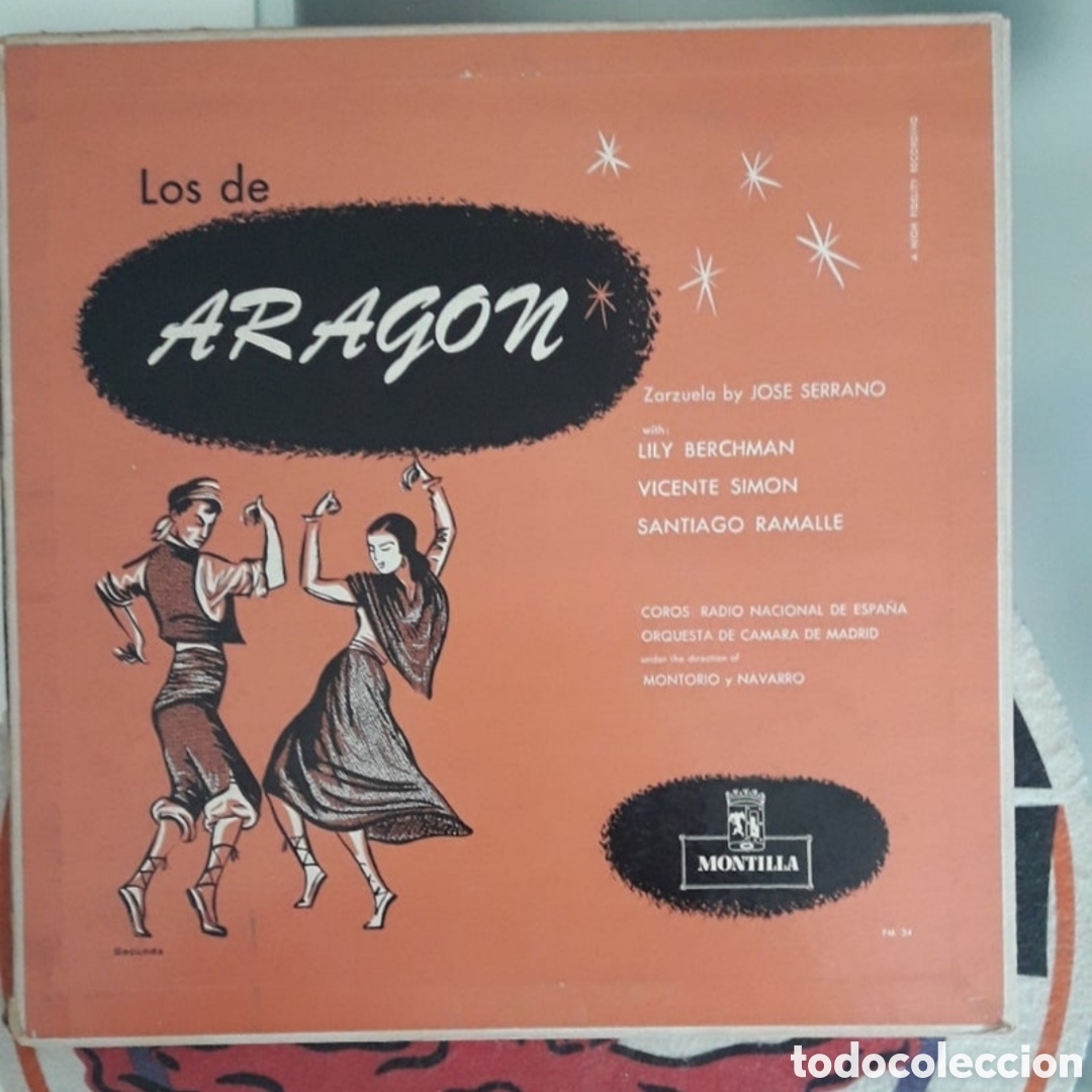 Discos de vinilo: Lp 10 &rdquo; J. Serrano,&nbsp;J.J. Lorente.&nbsp;Los De Aragon - Foto 1
