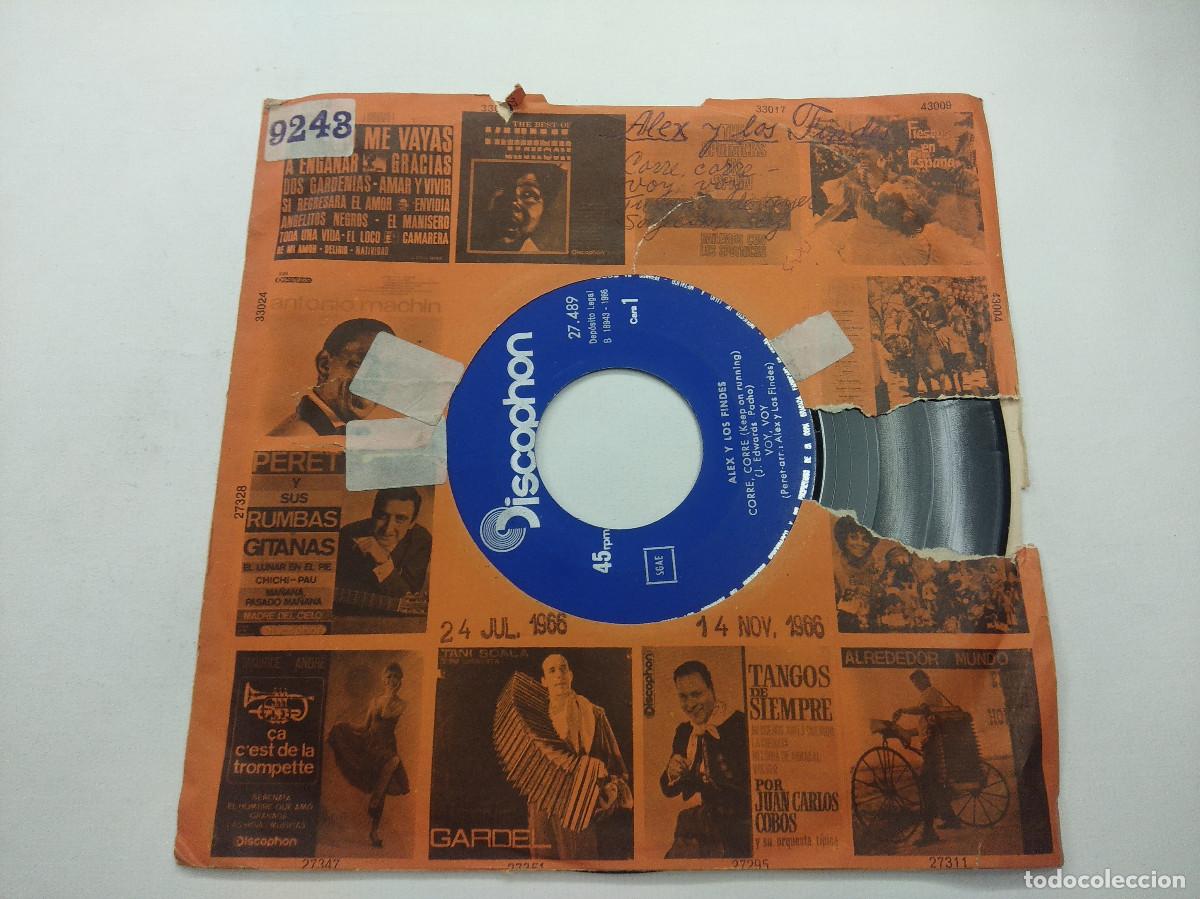 Discos de vinilo: ALEX Y LOS FINDES/CORRE CORRE/SINGLE PROMOCIONAL. - Foto 1