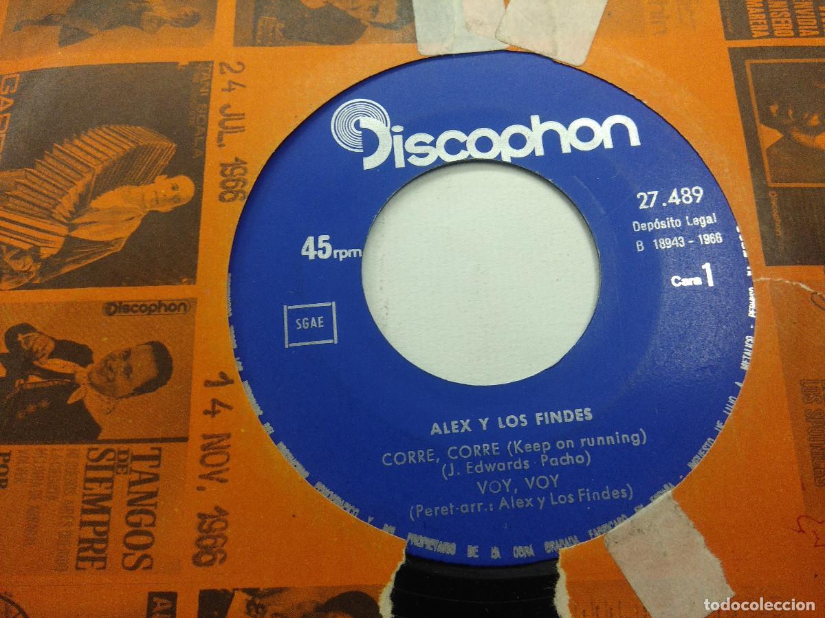 Discos de vinilo: ALEX Y LOS FINDES/CORRE CORRE/SINGLE PROMOCIONAL. - Foto 2