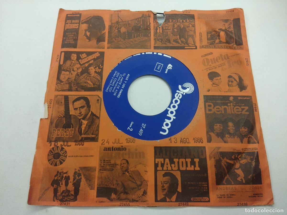 Discos de vinilo: ALEX Y LOS FINDES/CORRE CORRE/SINGLE PROMOCIONAL. - Foto 4
