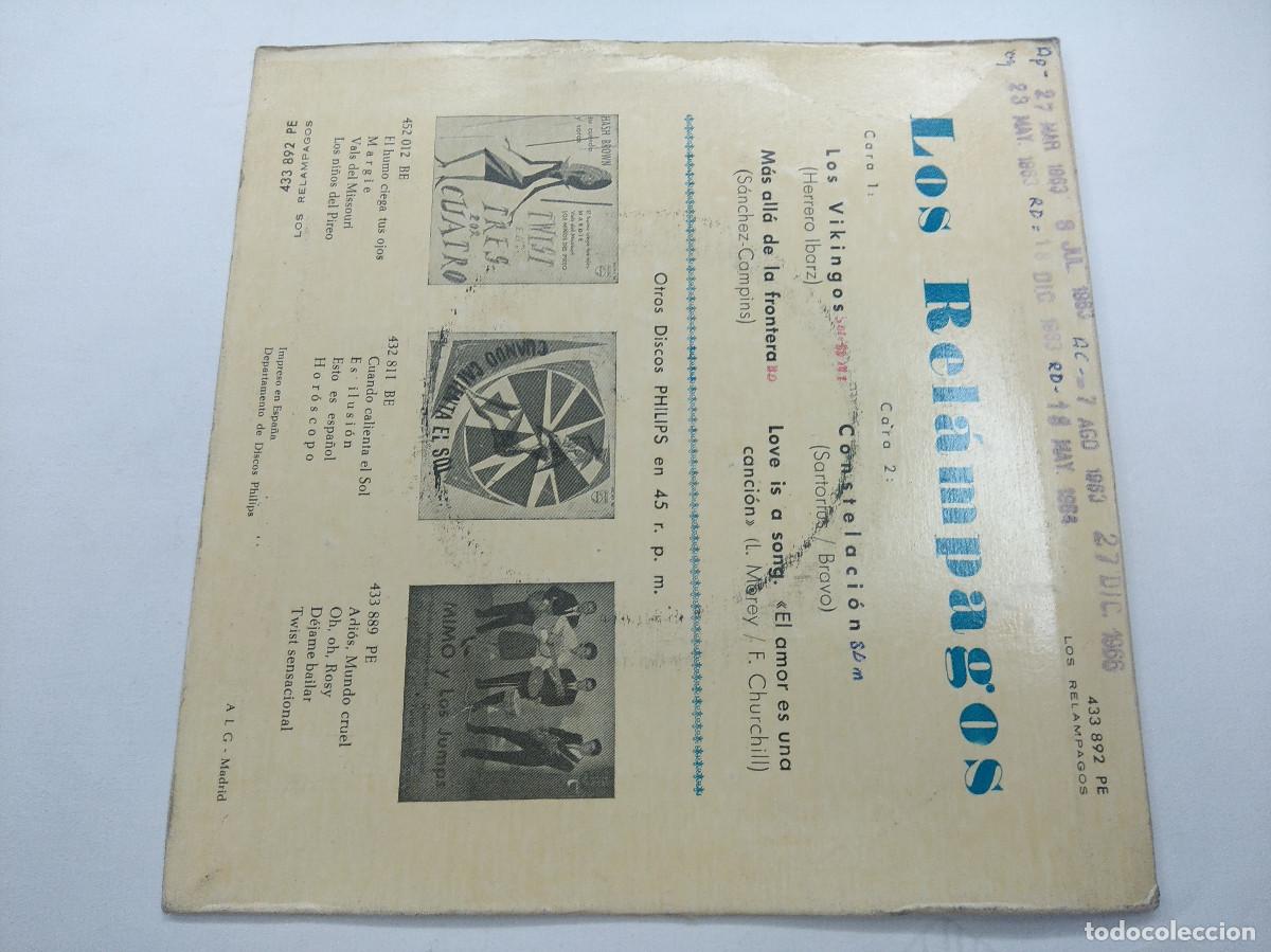 Discos de vinilo: LOS RELAMPAGOS/LOS VIKINGOS/SINGLE. - Foto 3