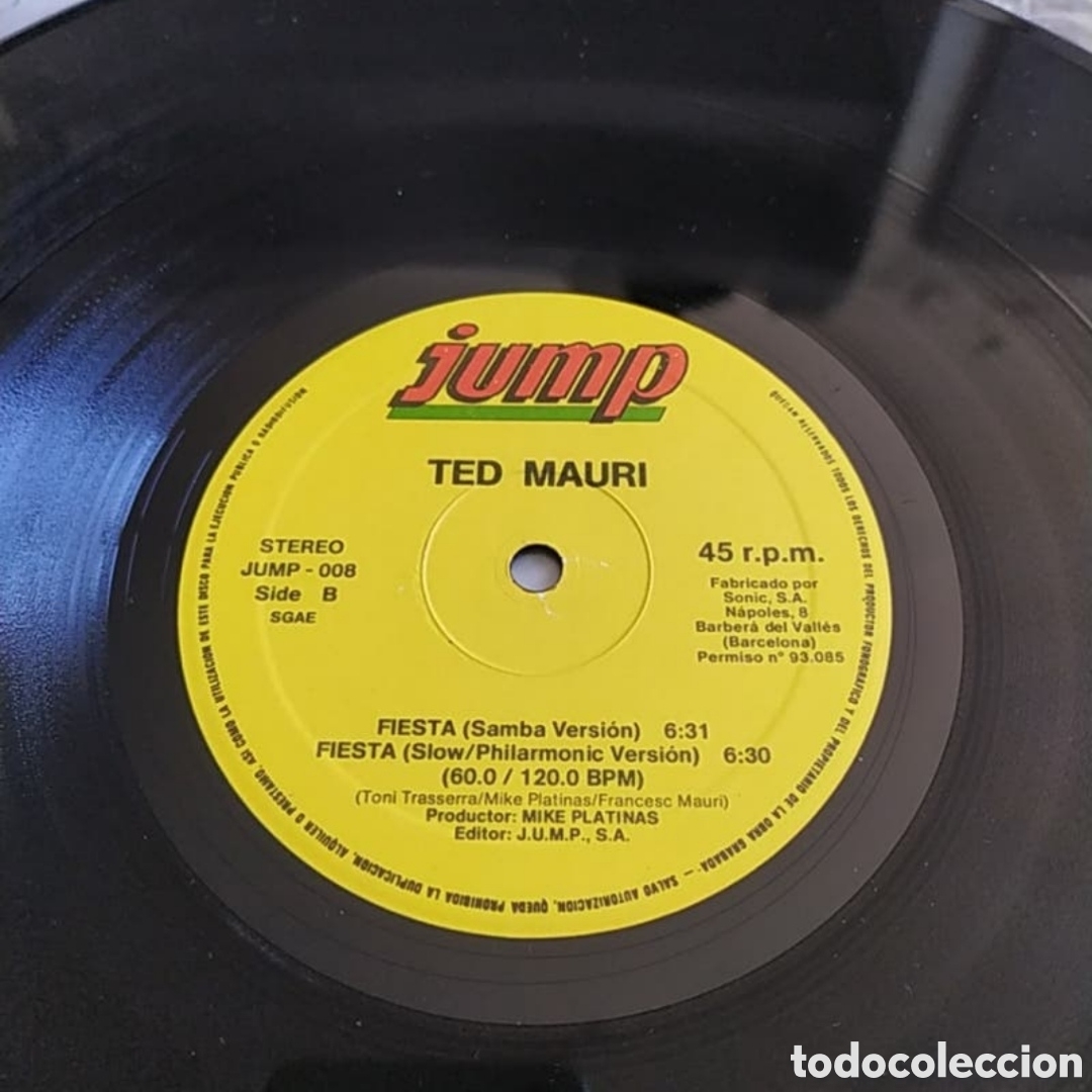 Discos de vinilo: Maxi single Ted Mauri. Fiesta - Foto 4