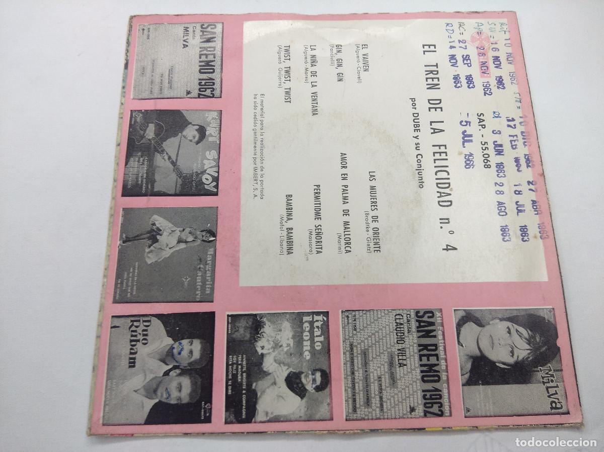 Discos de vinilo: DUBE Y SU CONJUNTO/EL VAIVEN/SINGLE. - Foto 3