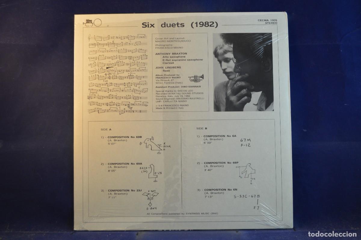Discos de vinilo: ANTHONY BRAXTON / JOHN LINDBERG - SIX DUETS (1982) - LP - Foto 2