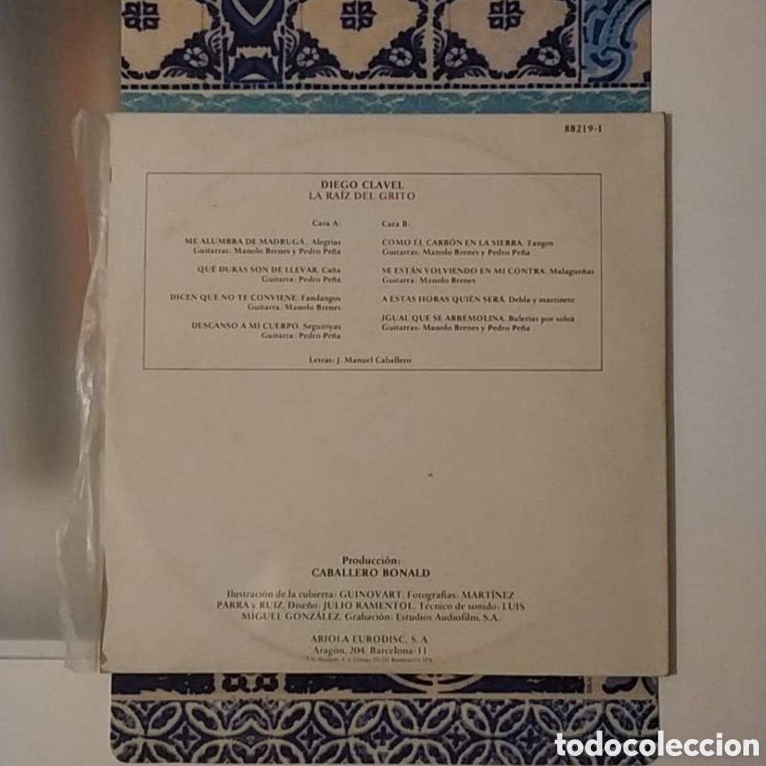 Discos de vinilo: Lp Diego Clavel. La ra&iacute;z del grito - Foto 2