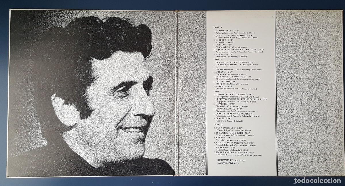 Discos de vinilo: Vinilo Doble LP La voz de Gilbert Becaud - Foto 2
