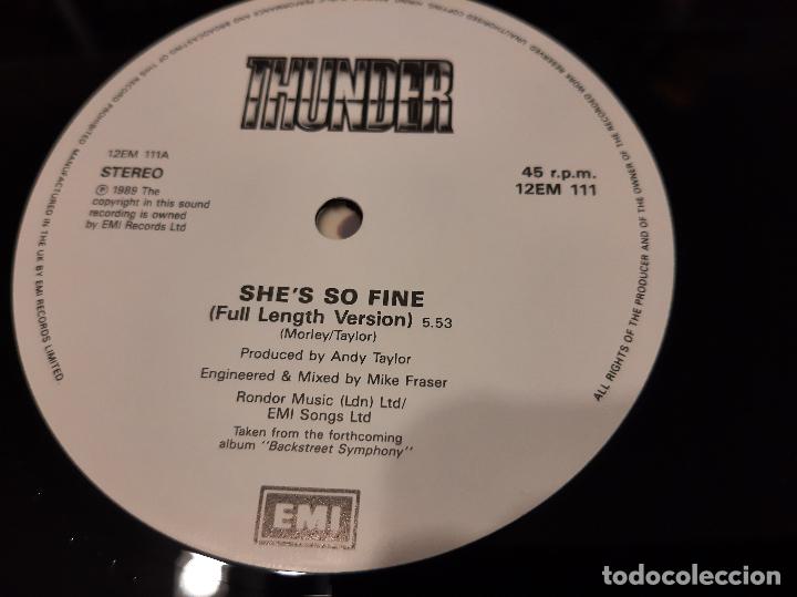 Discos de vinilo: THUNDER -SHES SO FINE- (1989) MAXI-SINGLE - Foto 3