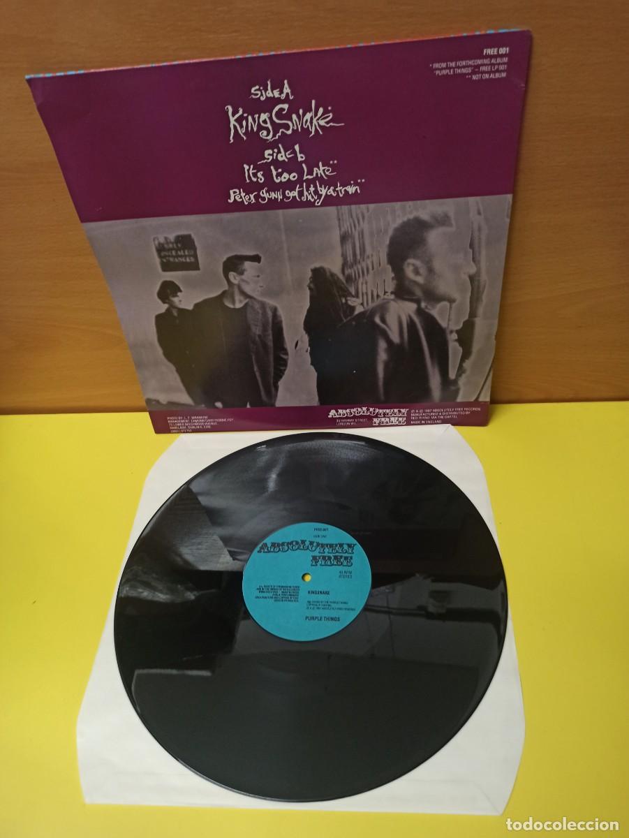 Discos de vinilo: MAXI SINGLE - DISCO DE VINILO - THE PURPLE THINGS - KING SNAKE - Foto 2