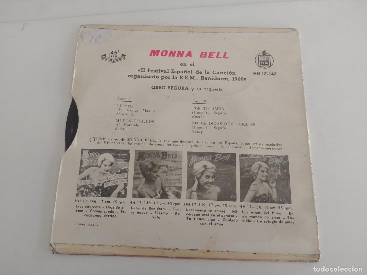 Discos de vinilo: MONNA BELL-EP VIENTO +3 - Foto 2