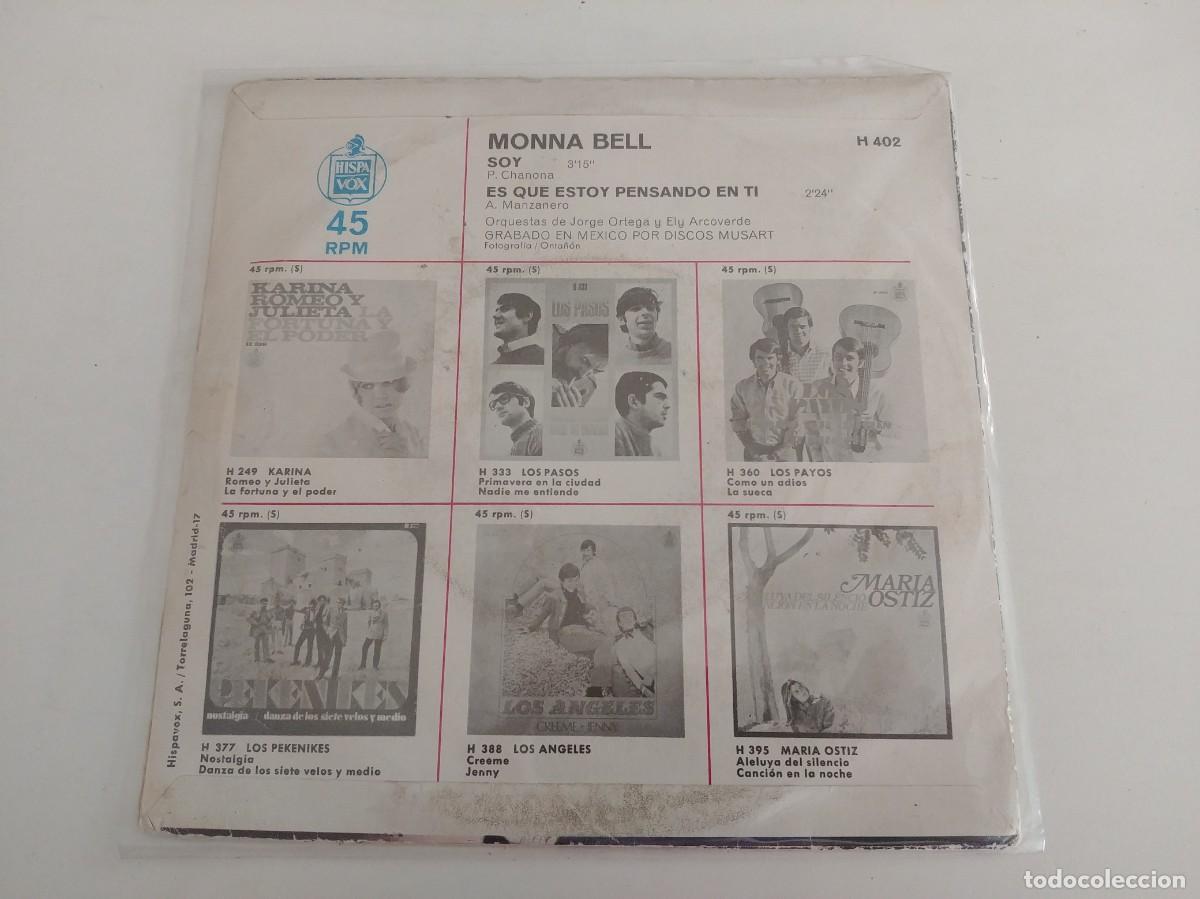 Discos de vinilo: MONNA BELL-SINGLE SOY - Foto 2