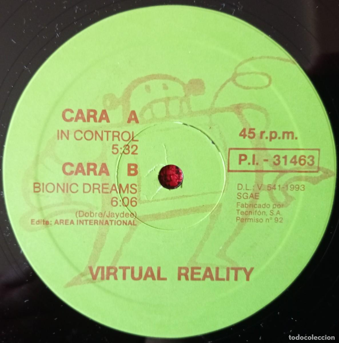 Discos de vinilo: VIRTUAL REALITY ** In Control ** MAXI SINGLE VINILO 1993 - Foto 4