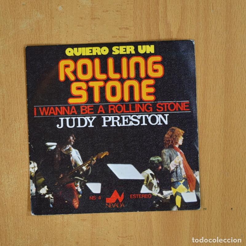Discos de vinilo: JUDY PRESTON - QUIERO SER UN ROLLING STONE - SINGLE - Foto 1