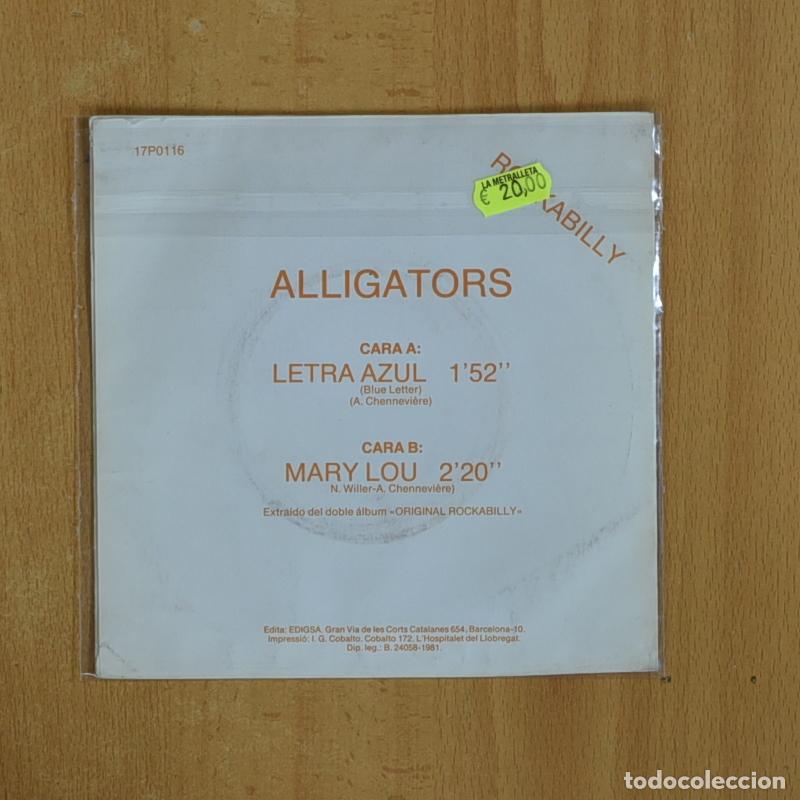 Discos de vinilo: ALLIGATORS - LETRA AZUL - SINGLE - Foto 2