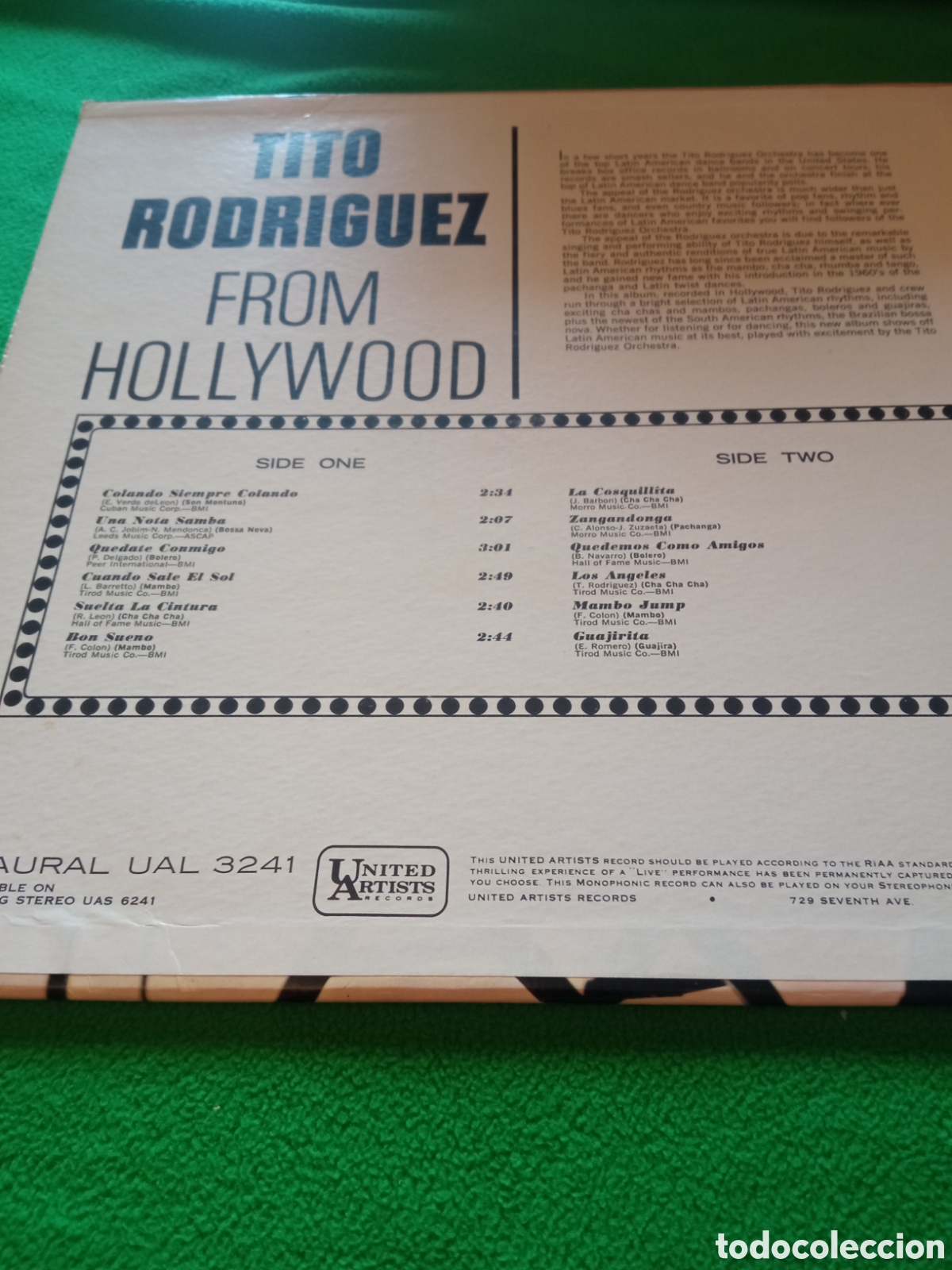 Discos de vinilo: Tito Rodr&iacute;guez - From Hollywood. - Foto 2