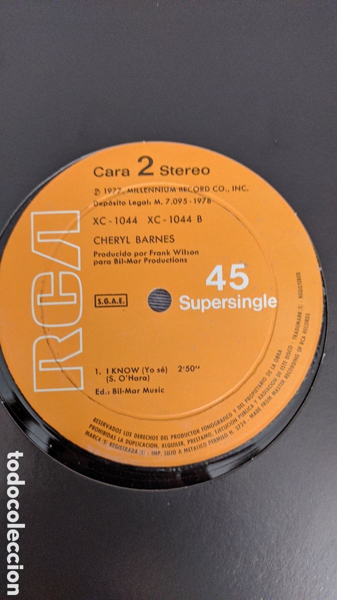 Discos de vinilo: Maxi single Cheryl Barnes. Save and spend / I know - Foto 3