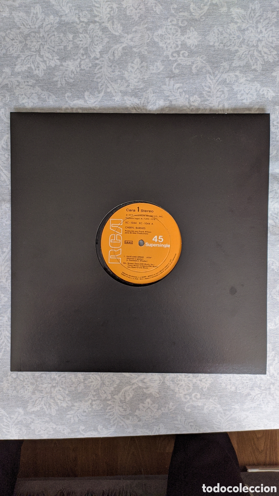 Discos de vinilo: Maxi single Cheryl Barnes. Save and spend / I know - Foto 1