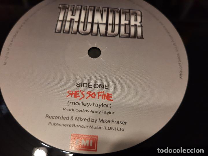 Discos de vinilo: THUNDER -SHES SO FINE- (1989) MAXI-SINGLE + POSTER - Foto 9