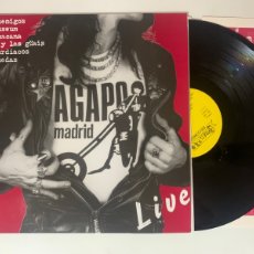 Discos de vinilo: LP AGAPO LIVE LOS ENEMIGOS SEX MUSEUM CARDIACOS LAS RUEDAS MACANA ANGEL Y LAS GUAYS DE 1989. Lote 370965836