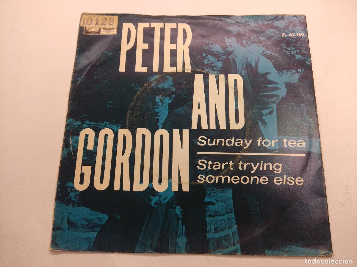 Discos de vinilo: PETER AND GORDON/SUNDAY FOR TEA/SINGLE. - Foto 1
