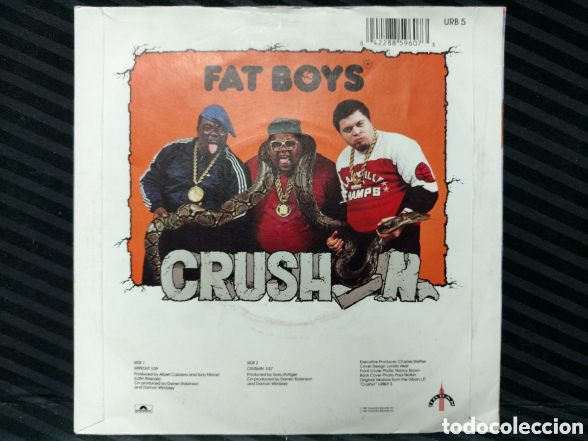 Discos de vinilo: Fat Boys - Wipeout (7&rdquo;, Single) Edici&oacute;n UK - Foto 2