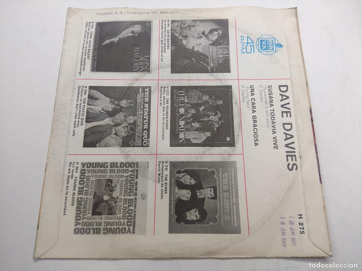 Discos de vinilo: DAVE DAVIES/SUSANA TODAVIA VIVE/SINGLE. - Foto 3
