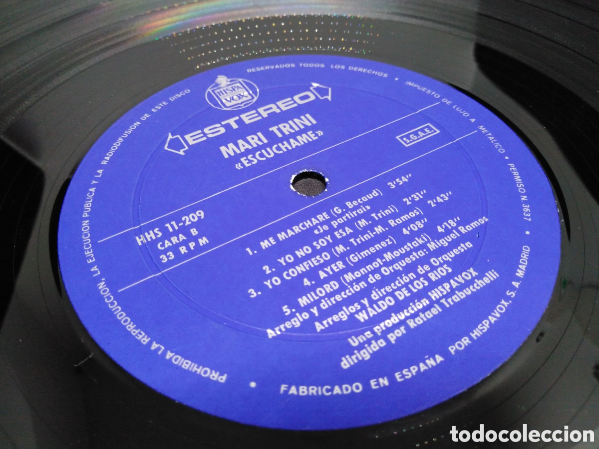 Discos de vinilo: MARI TRINI - ESCUCHAME - LP - 1979 - Foto 4