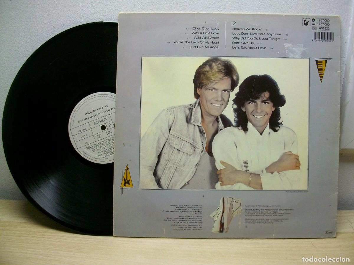 Discos de vinilo: MODERN TALKING LETS TALK ABOUT LOVE LP - Foto 2