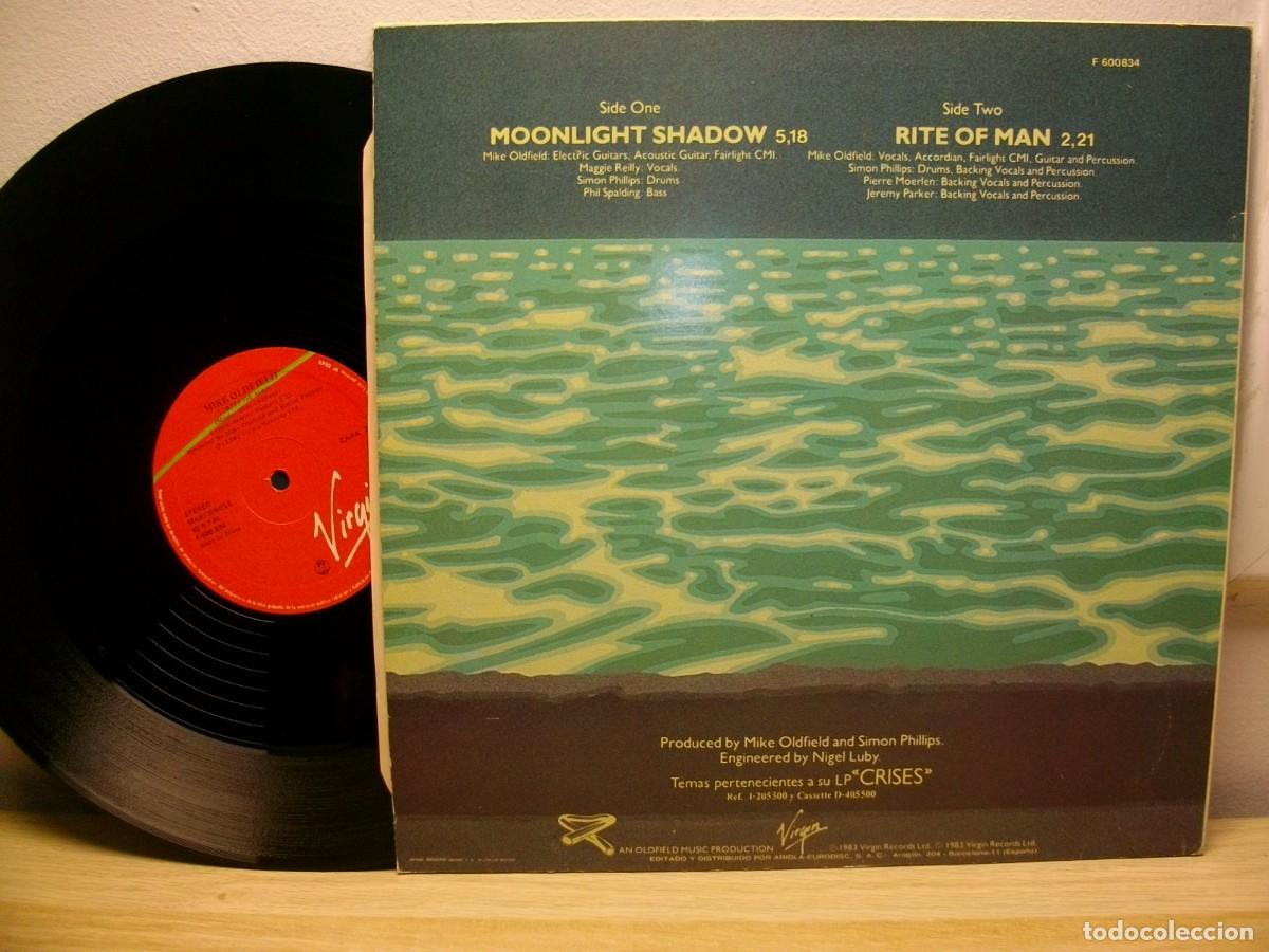 Discos de vinilo: Mike Oldfield &ndash; Moonlight Shadow MAXI 45 RPM - Foto 2