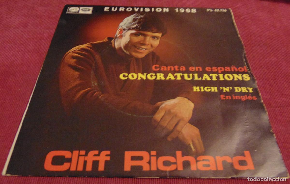 Discos de vinilo: Cliff Richard &ndash; Congratulations - SINGLE 1968 - Foto 1