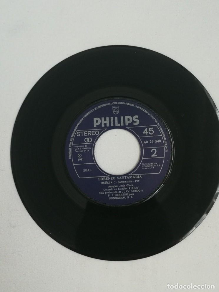 Discos de vinilo: LORENZO SANTAMAR&Iacute;A - SINGLE - BAILEMOS / MU&Ntilde;ECA - Foto 2