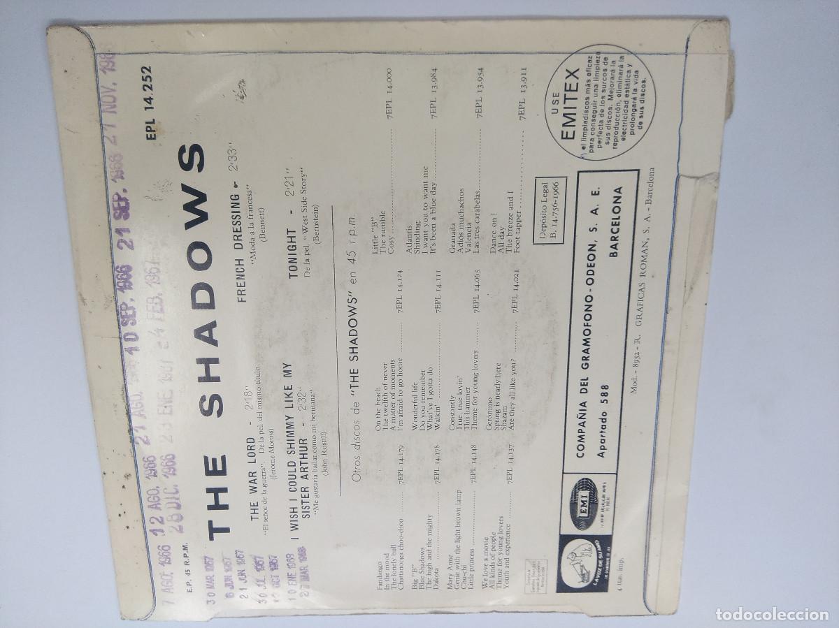Discos de vinilo: THE SHADOWS/THE WAR LORD/SINGLE. - Foto 3