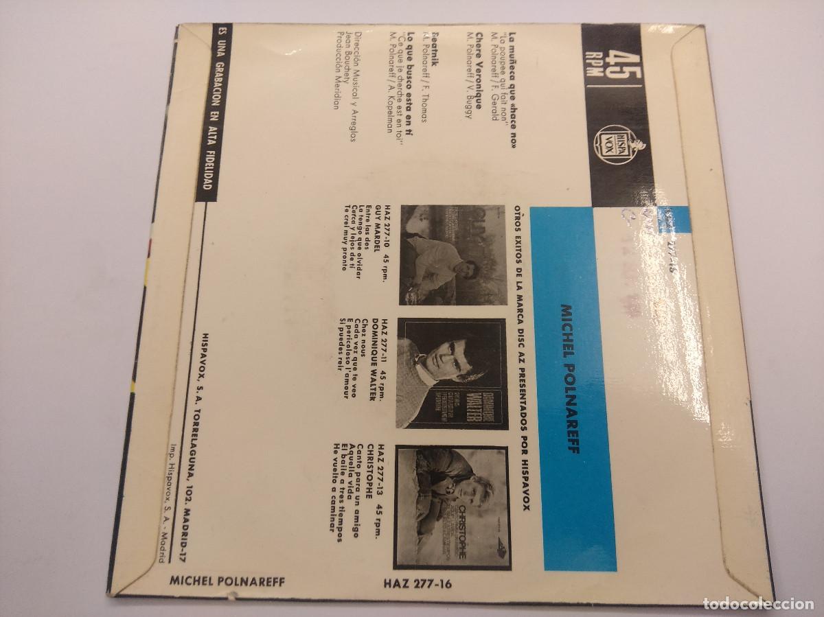 Discos de vinilo: MICHEL POLNAREFF/LA MU&Ntilde;ECA QUE HACE NO/SINGLE. - Foto 3