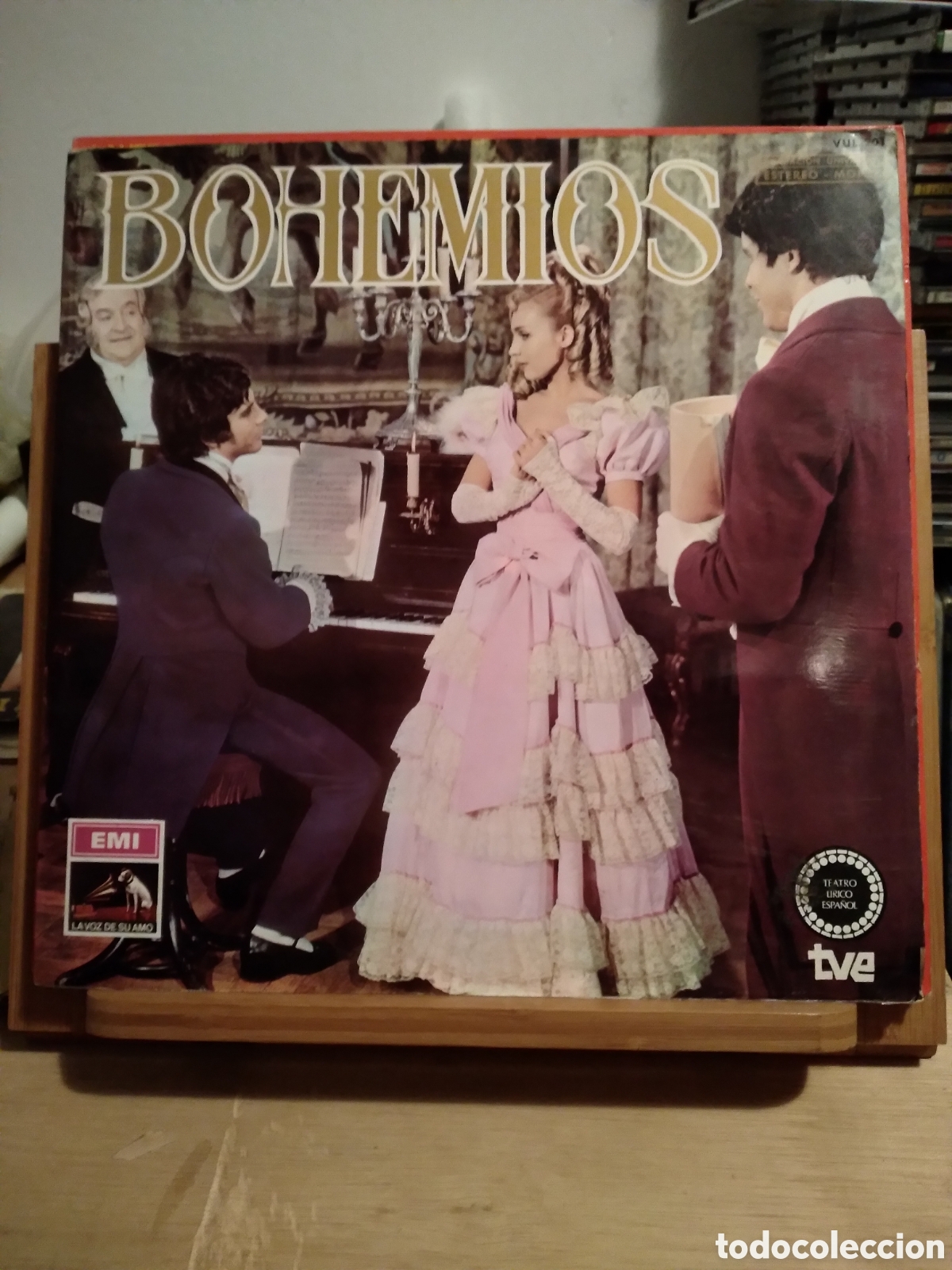 Vinyl records: COROS CANTORES DE MADRID-ORQUESTA L&Iacute;RICA ESPA&Ntilde;OLA-BOHEMIOS-LP VINILO-CARPETA ABIERTA GATEFOLD-