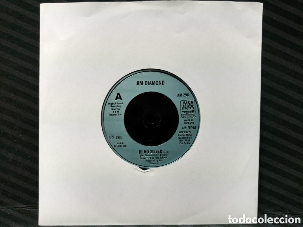 Discos de vinilo: Jim Diamond - Hi Ho Silver (7&rdquo;, Single) Edici&oacute;n UK - Foto 1