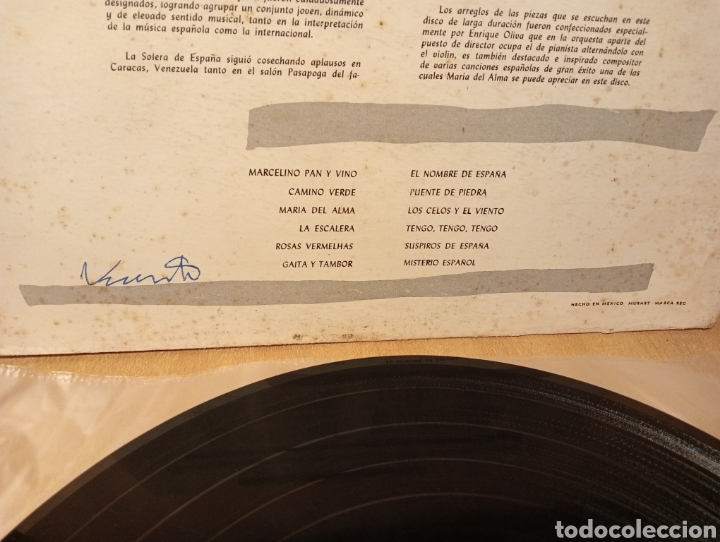 Discos de vinilo: Solera de Espa&ntilde;a. Editado en M&eacute;xico. - Foto 3