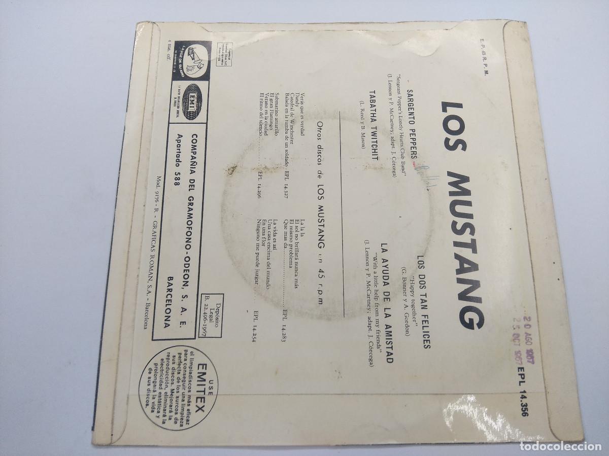 Discos de vinilo: LOS MUSTANG/SARGENTO PEPPERS/SINGLE. - Foto 3