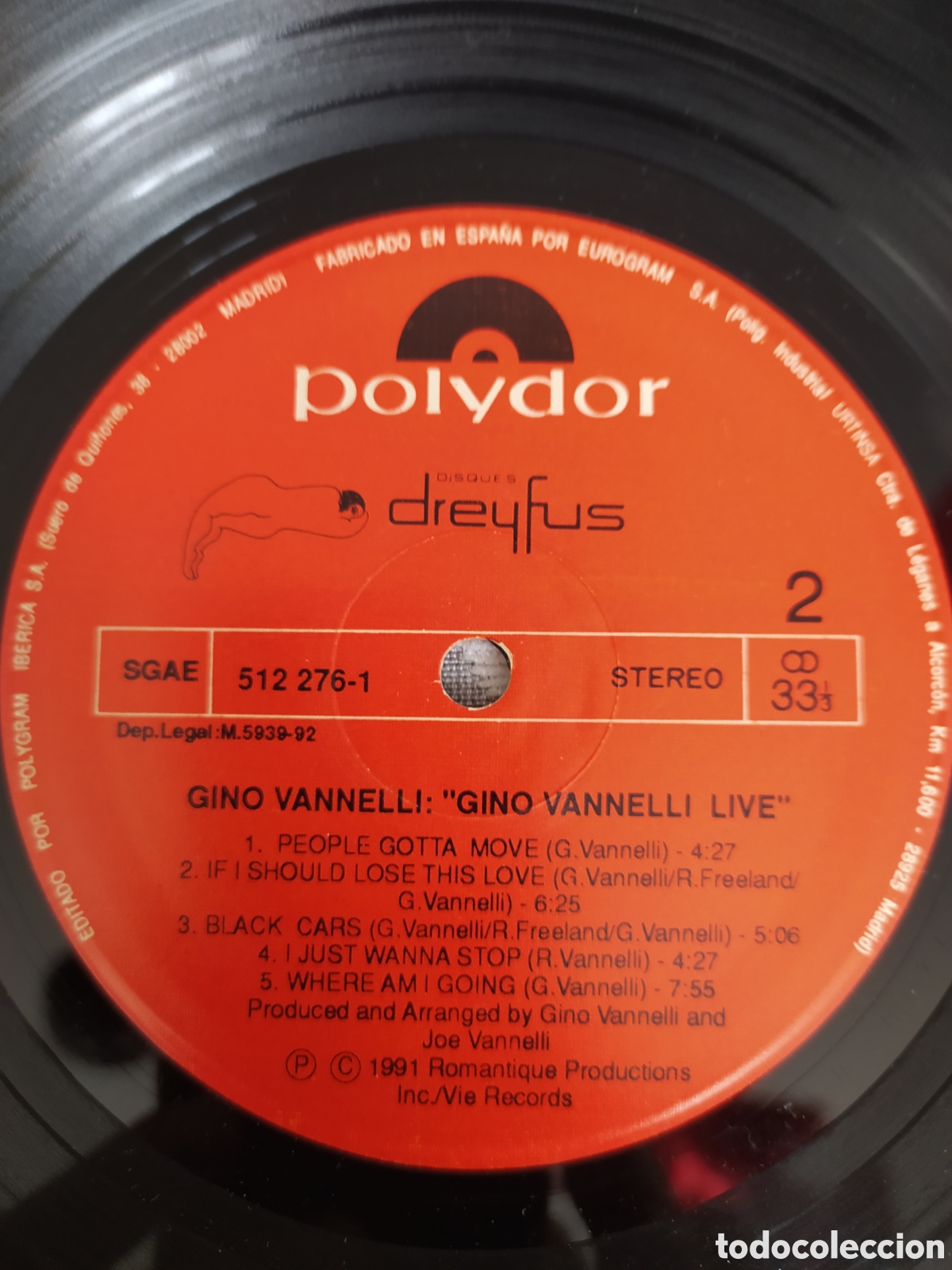 Discos de vinilo: Lp Gino Vannelli.&nbsp;Live - Foto 2