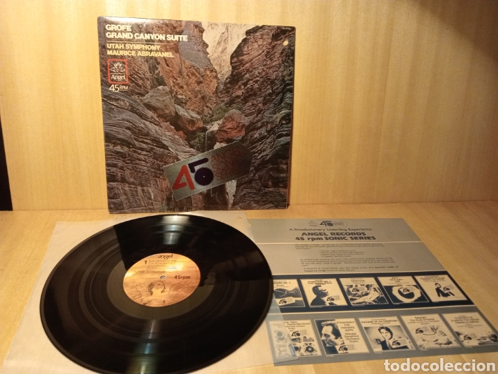 Discos de vinil: Grofe. Gran Canyon. Utha Symphony. M. Abravanel. A&ntilde;o 1978. Edici&oacute;n USA. 45 Angel Sonic Series.
