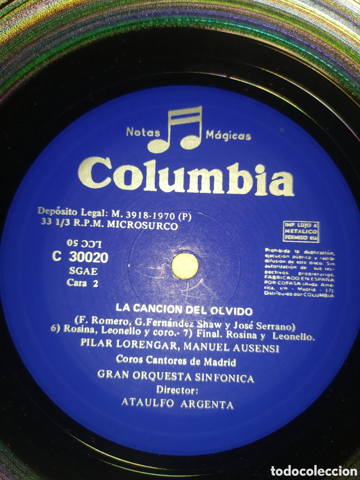 Discos de vinilo: Lp La canci&oacute;n del olvido - Foto 4