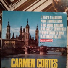 Discos de vinilo: CARMEN CORTES-JOTAS ARAGONESAS-RONDALLA DEL CENTRO ARAGONES DE BARCELONA-MAXIMO MAUREL-SINGLE VINILO