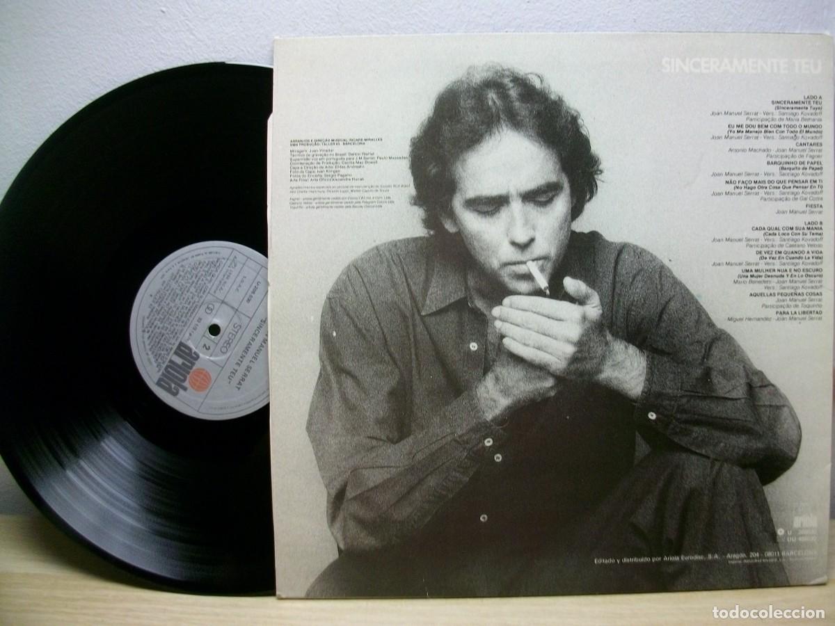 Discos de vinilo: Joan Manuel Serrat &ndash; Sinceramente Teu LP - Foto 2