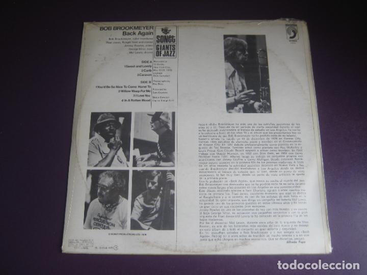 Discos de vinilo: Bob Brookmeyer &lrm;&ndash; Back Again - LP DISCOPHON 1979 PRECINTADO - JAZZ, - Foto 2