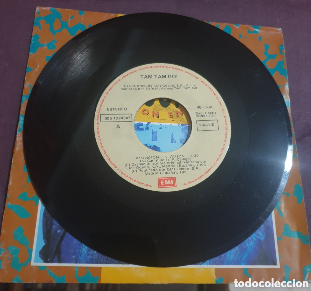 Discos de vinilo: Tam tam go ! - Asunci&oacute;n en avion - Foto 2