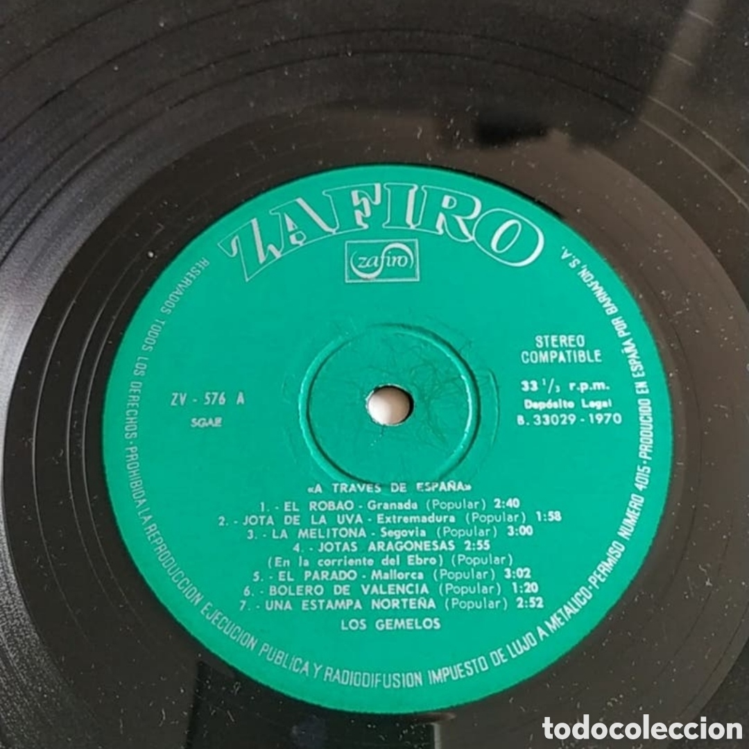 Discos de vinilo: Lp Los Gemelos. A trav&eacute;s de Espa&ntilde;a - Foto 3