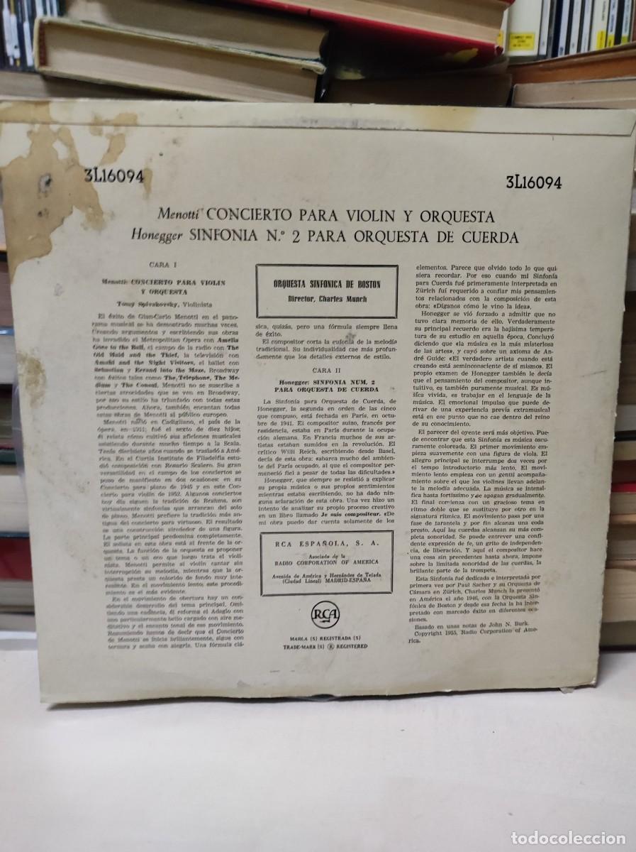 Discos de vinilo: CHARLES MUNCH ORQUESTA SINFONICA DE BOSTON - Foto 2