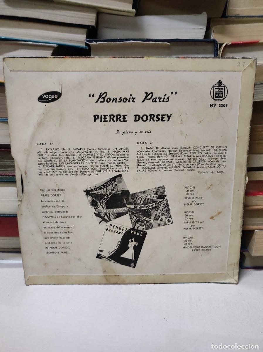 Discos de vinilo: BONSOIR PARIS PIERRE DORSEY - Foto 2