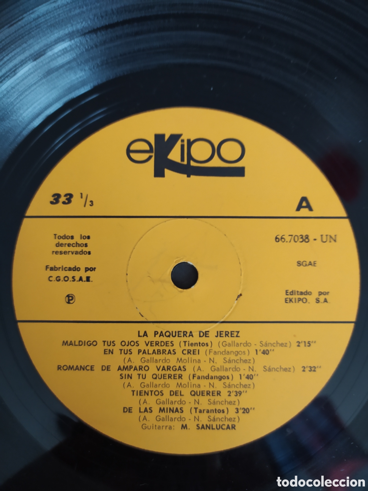 Discos de vinilo: Lp La Paquera de Jerez - Foto 3