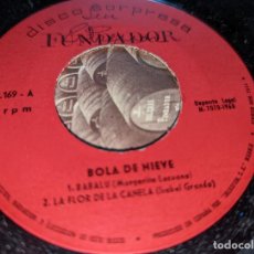 Discos de vinilo: BOLA DE NIEVE BABALU/LA FLOR DE LA CANELA/MONASTERIO/LA VIE EN ROSE 7'' EP 1969 FUNDADOR 10169
