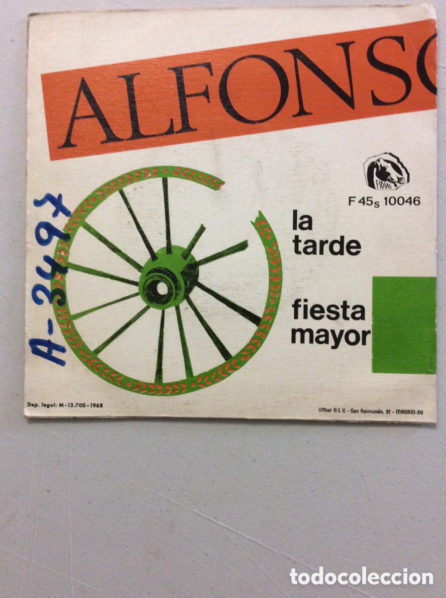 Discos de vinilo: Alfonso. La tarde. Fiesta mayor. - Foto 2